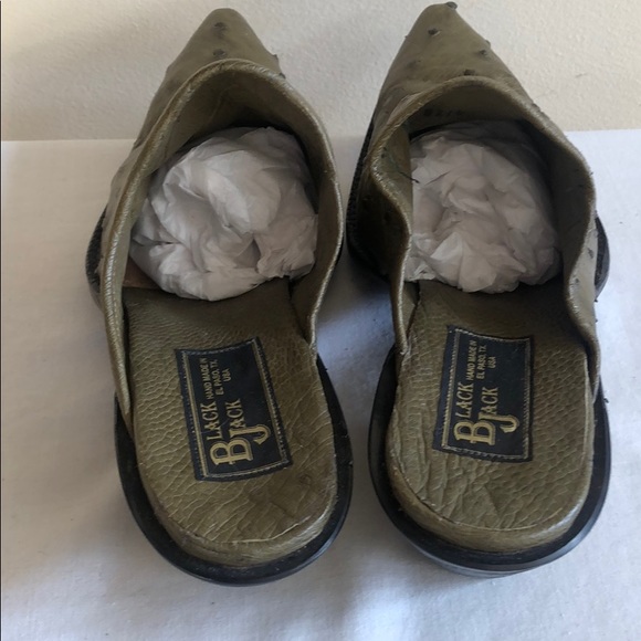 ❌SOLD❌ NWOB BLACK JACK Women’s Ostrich Mules - Picture 3 of 8